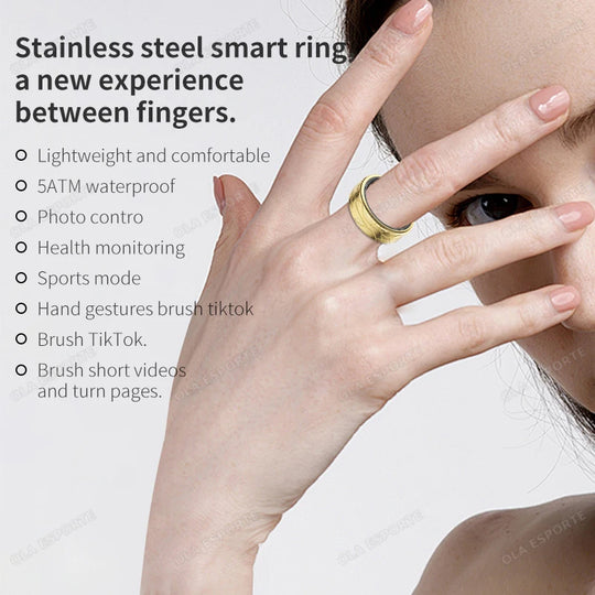 Smart Ring - Heart Rate Blood Oxygen Monitor IP68 Waterproof