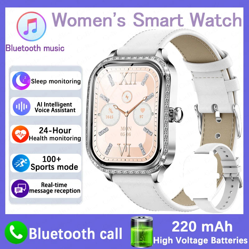 Luxury Smart Watch for Women - 1.75" HD Bluetooth Call Heart Rate Fitness Tracker