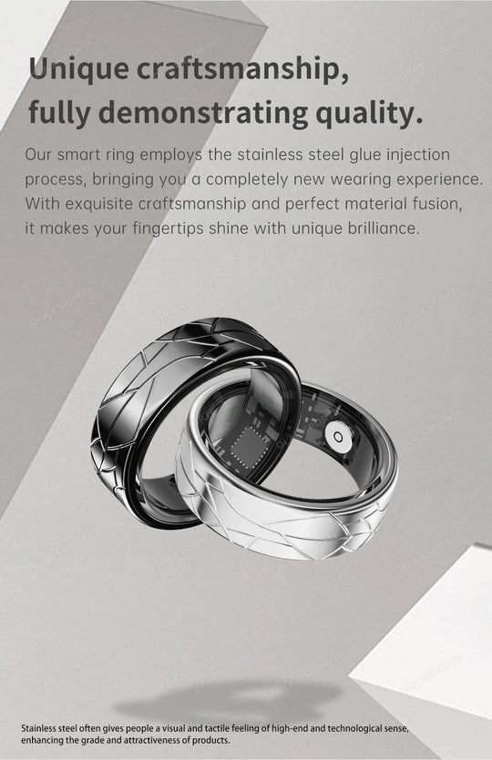 Smart Ring - Heart Rate Blood Oxygen Monitor IP68 Waterproof