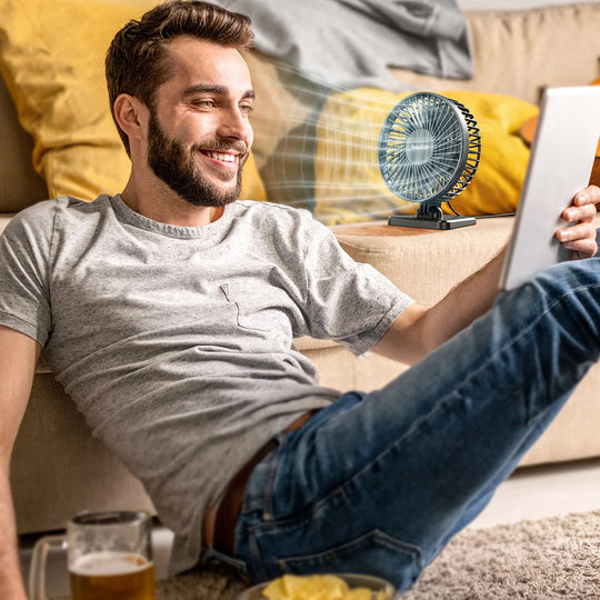 GAIATOP Mini USB Desktop Fan - Portable Quiet Cooling Fan with 3 Speed Settings