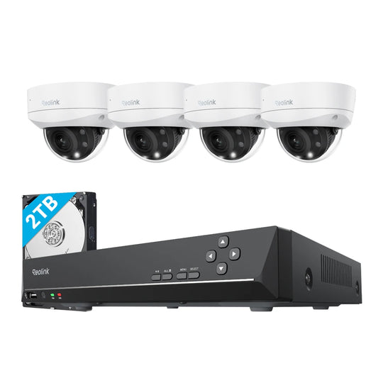 Outdoor Security Camera System - 4K 8CH PoE NVR with 8MP IP Cameras & Night Vision