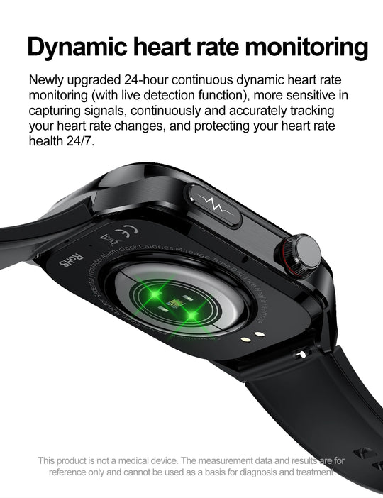 ECG+PPG Health Smartwatch - Heart Rate, Blood Pressure & BT Call Monitor