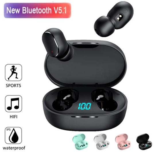 TWS Bluetooth Earbuds - Wireless Noise Cancelling Earphones with HD Microphone