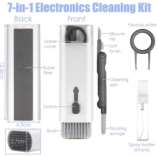 Electronics Cleaning Kit - 7-in-1 for Laptop, Keyboard, Screen & Earphones