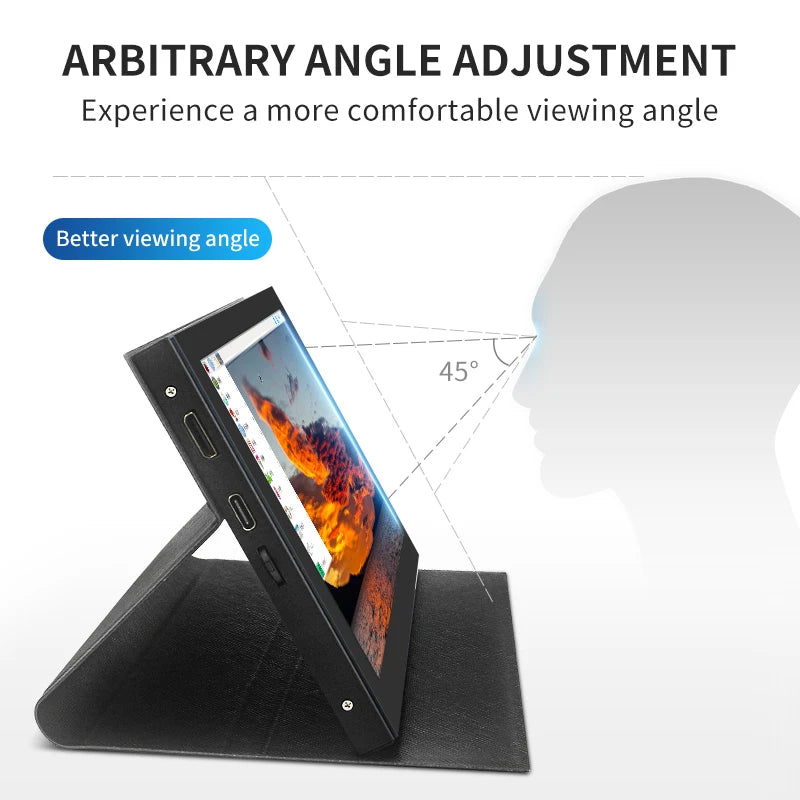 7 Inch IPS Touch Screen HDMI-compatible 1024*600 LCD for Raspberry Pi Windows PC Display with Holder Case Portable Monitor