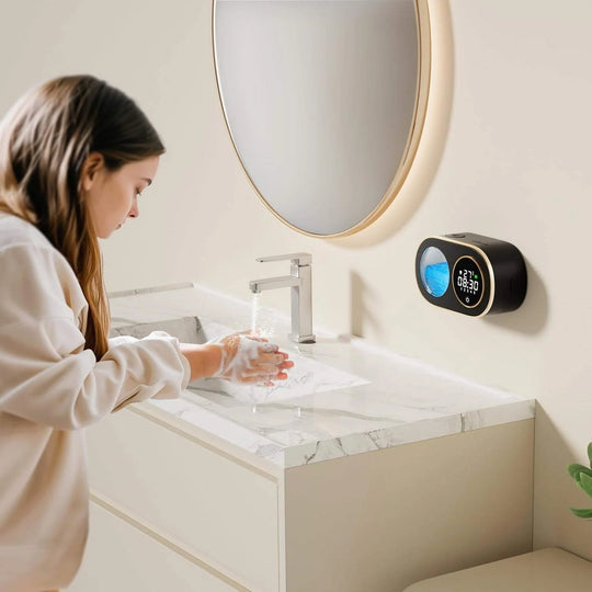 Sarmocare Smart Foaming Soap Dispenser - Touchless, LED Screen, 320ml, 3000mAh, USB-C