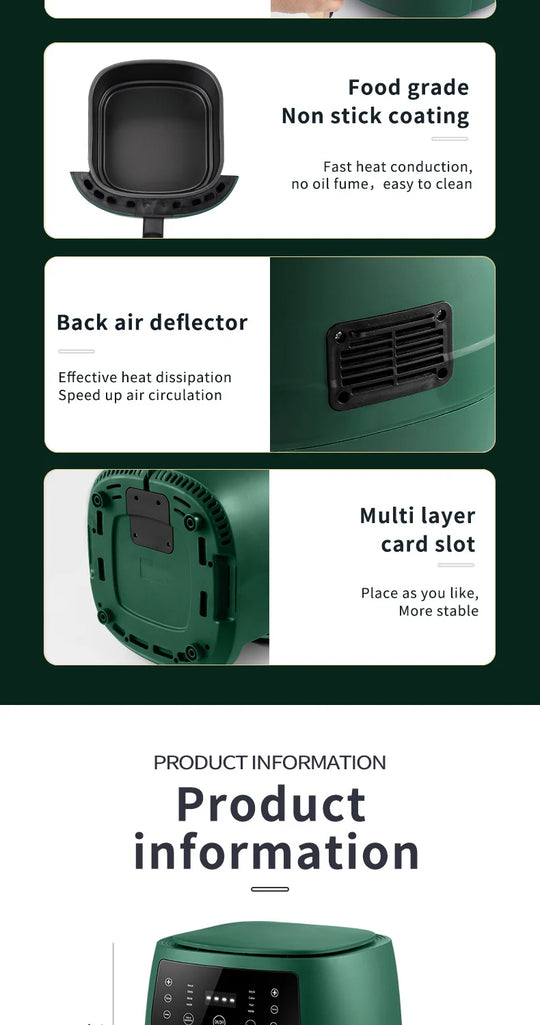 5L Smart Electric Air Fryers