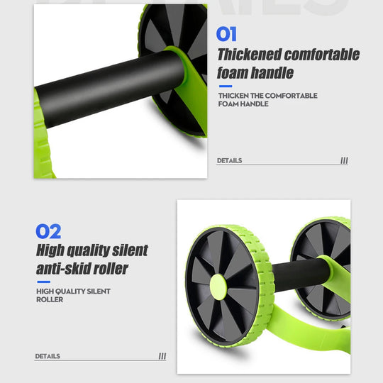 Ab Roller for Abs Workout Multifunctional Thicker No Noise Ab Roller Wheel Exercise Equipment Easy to Use Ab Roller Body Shaping