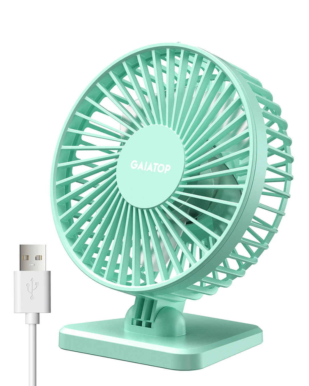 GAIATOP Mini USB Desktop Fan - Portable Quiet Cooling Fan with 3 Speed Settings