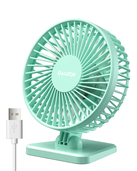 GAIATOP Mini USB Desktop Fan - Portable Quiet Cooling Fan with 3 Speed Settings