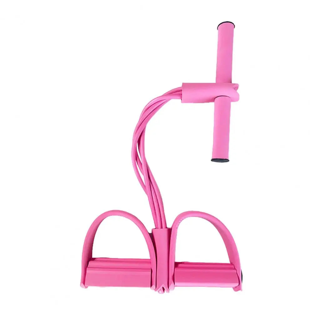 Pedal Resistance Band with Handle - 4/6 Tube Elastic Pull Rope for Yoga & Strength