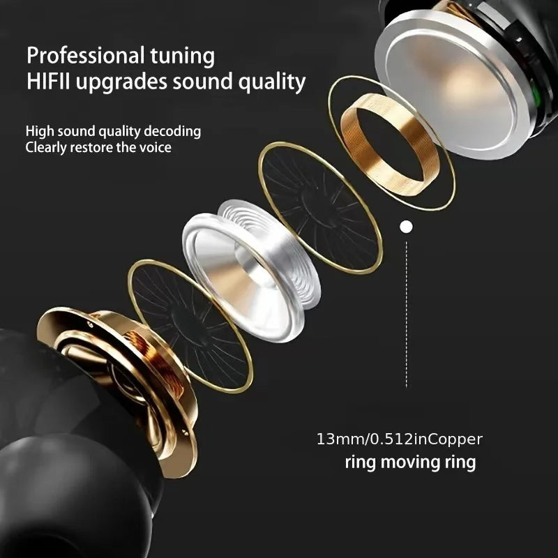 Wireless Neckband Bluetooth Headphones - Magnetic Earbuds LED Display Sports