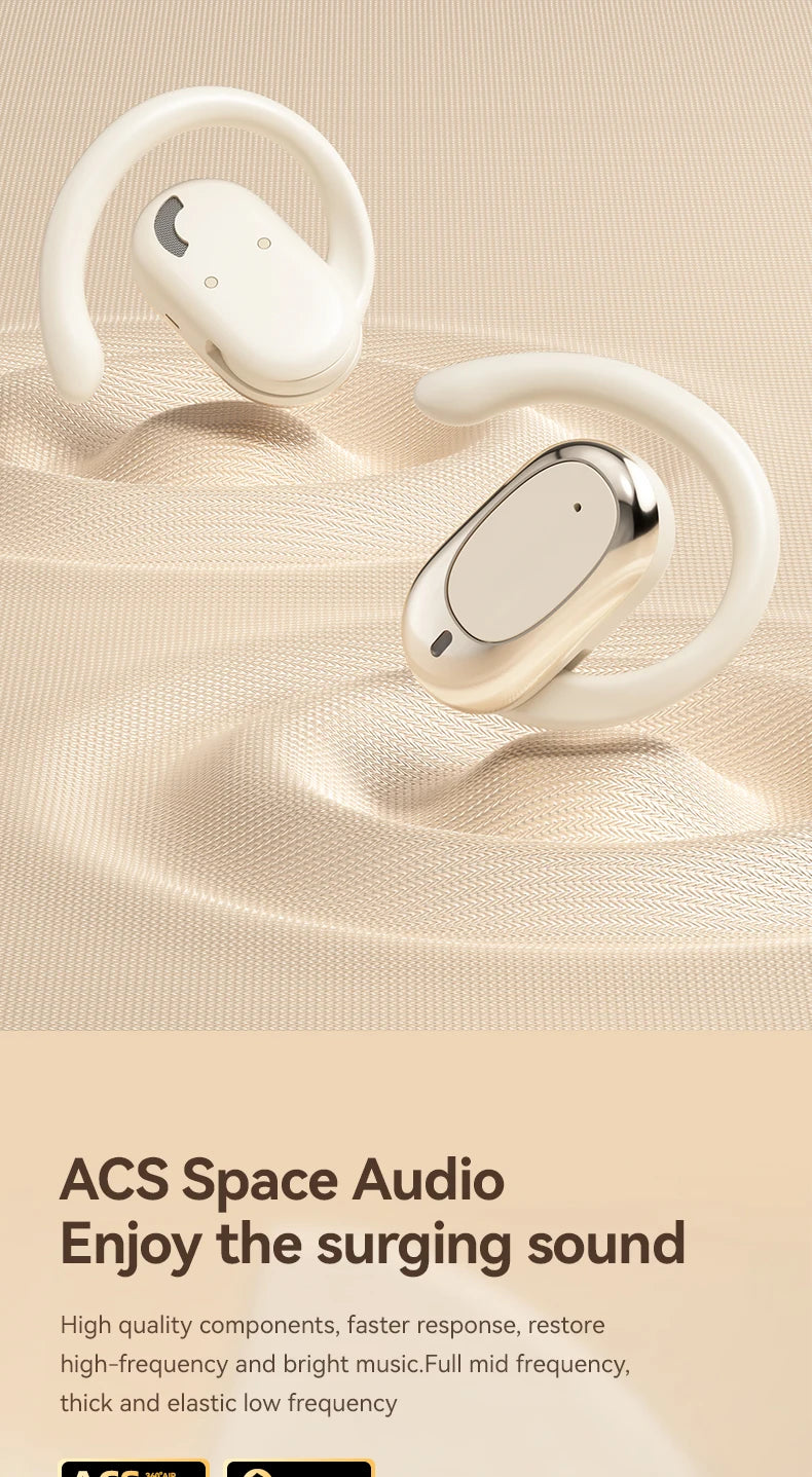 Open-Ear Wireless Earbuds - Bluetooth Low Latency Gaming Sports Headphones