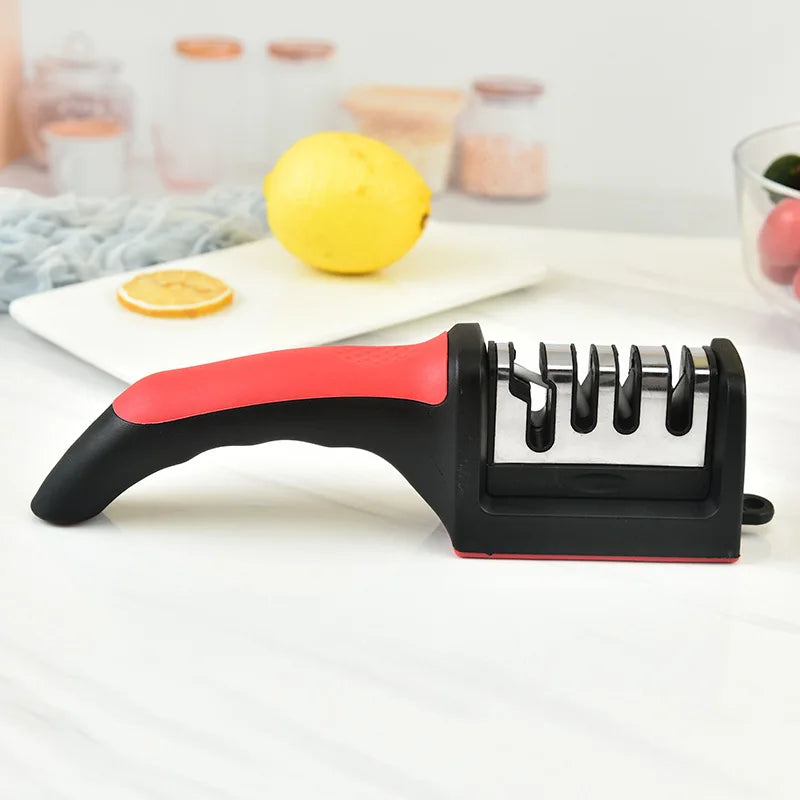 Kitchen Knife Sharpener - 4-Stage Hand-Held Sharpening Tool for All Knives
