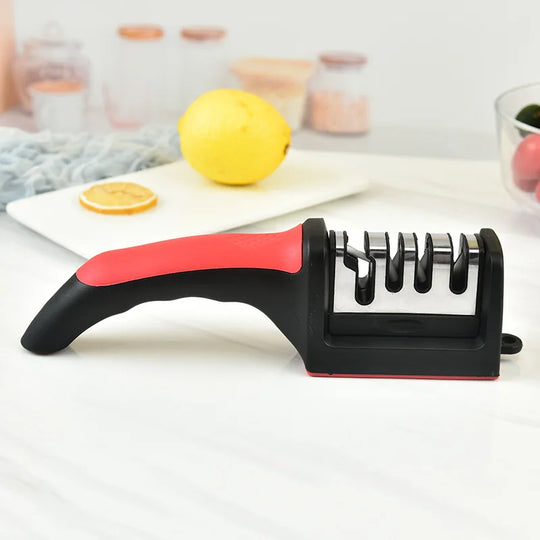 Kitchen Knife Sharpener - 4-Stage Hand-Held Sharpening Tool for All Knives
