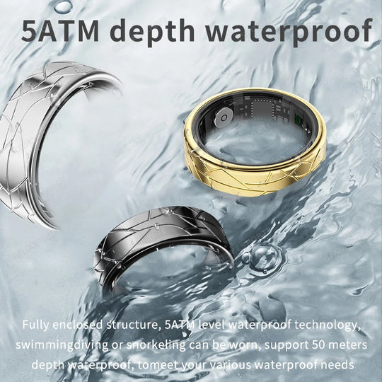 Smart Ring - Heart Rate Blood Oxygen Monitor IP68 Waterproof