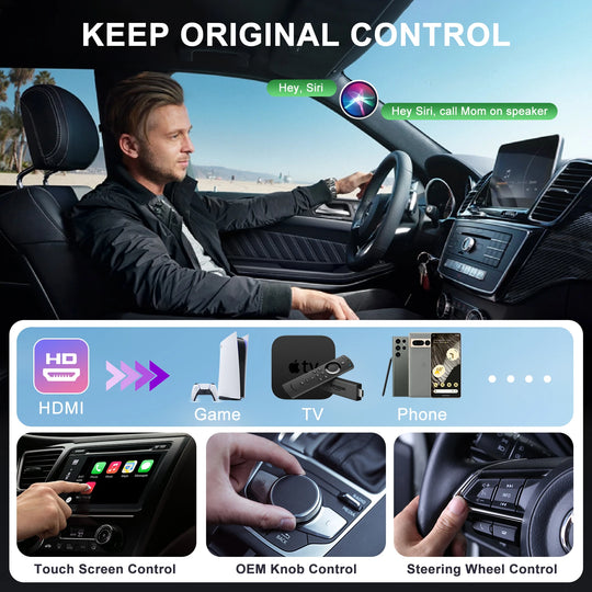 Wireless CarPlay Adapter - USB Dongle for Wired to Wireless CarPlay