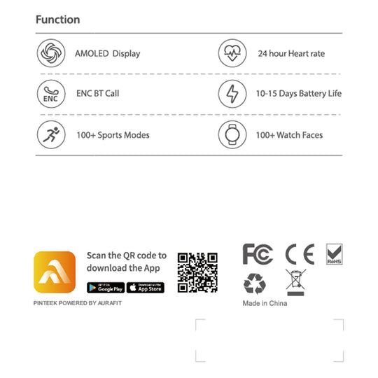 GPS Smartwatch - 1.43" AMOLED AI Sport Fitness Tracker with Bluetooth Call & Compass