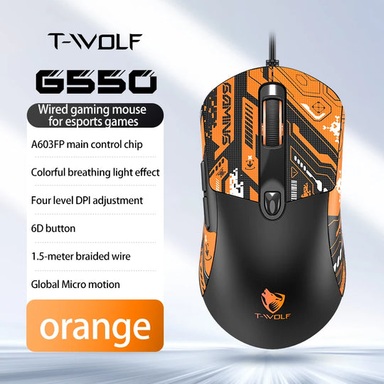 Wired Gaming Mouse - 6-Key High Precision Optical Mouse for PC & Laptop