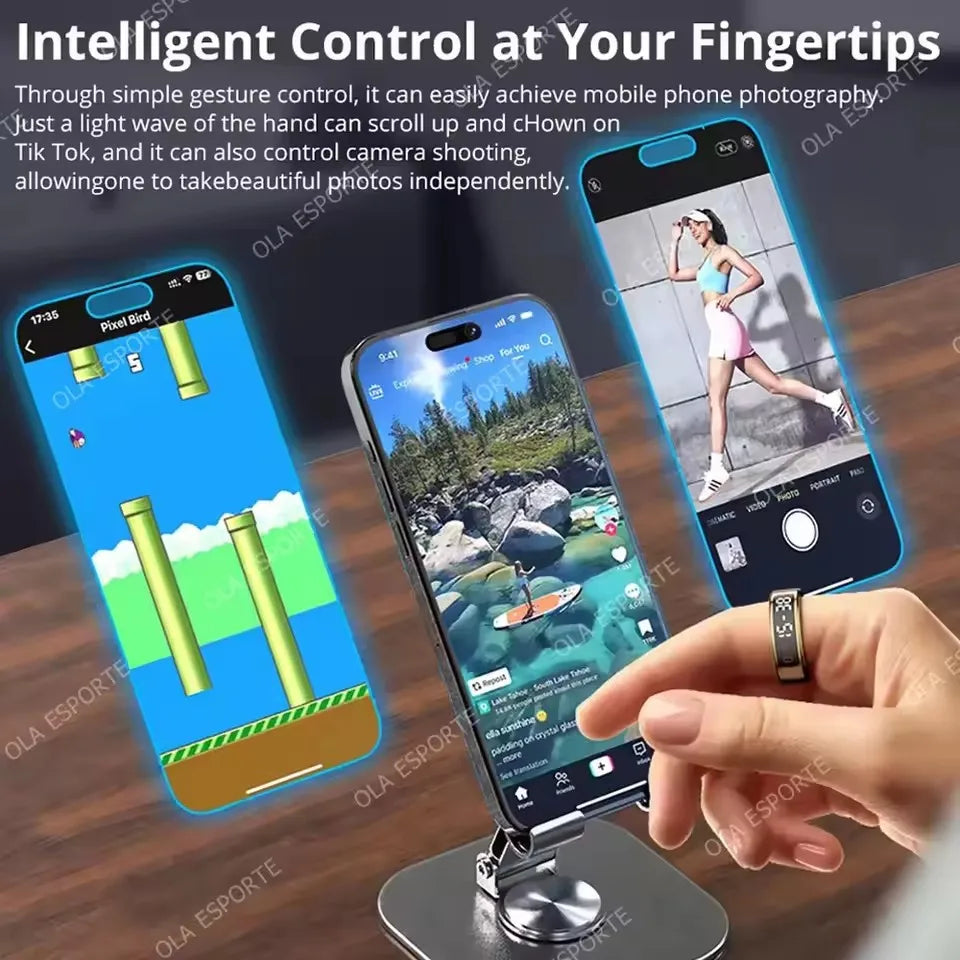 Smart Ring - 5ATM Waterproof with Heart Rate, Sleep & Health Monitoring