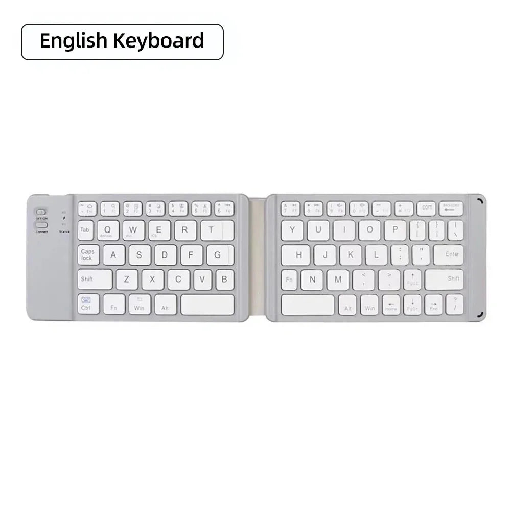 Foldable Bluetooth Keyboard with Touchpad - Mini Wireless Keyboard for Tablet iPad Phone Windows Android iOS