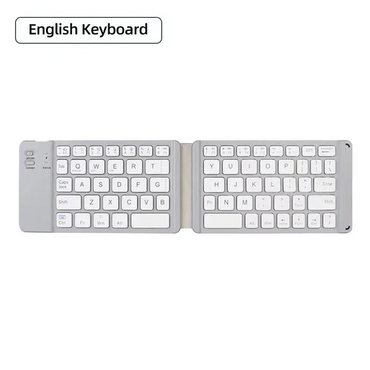 Foldable Bluetooth Keyboard with Touchpad - Mini Wireless Keyboard for Tablet iPad Phone Windows Android iOS