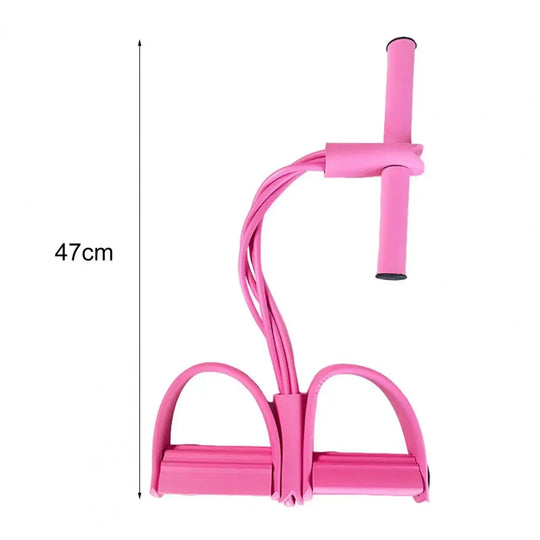 Pedal Resistance Band with Handle - 4/6 Tube Elastic Pull Rope for Yoga & Strength