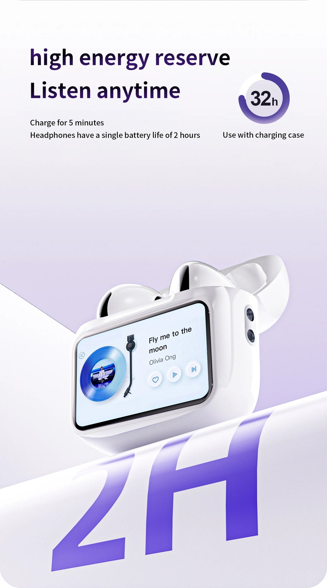 Wireless Earbuds - Active Noise Cancelling Sports Gaming Headphones