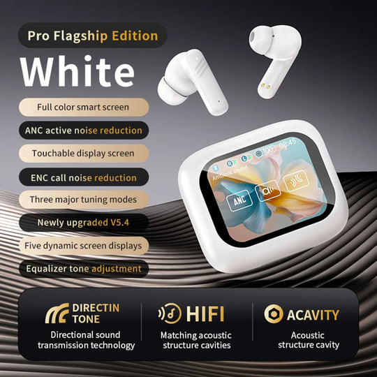 Wireless Earbuds - Touch Screen ANC ENC Noise Cancelling Bluetooth