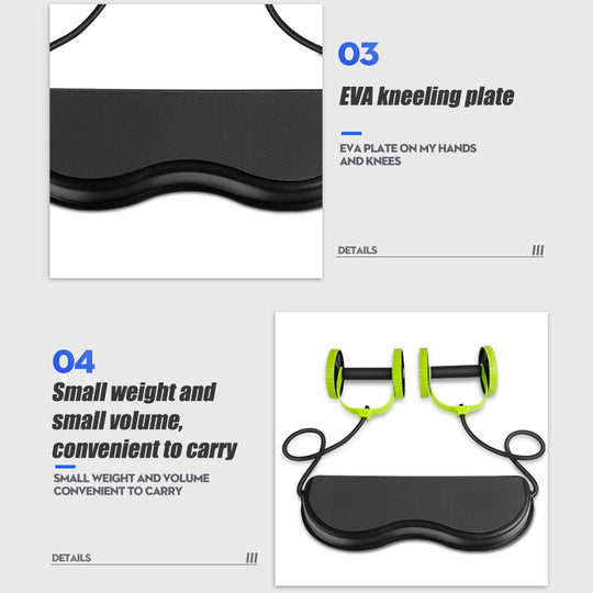 Ab Roller for Abs Workout Multifunctional Thicker No Noise Ab Roller Wheel Exercise Equipment Easy to Use Ab Roller Body Shaping