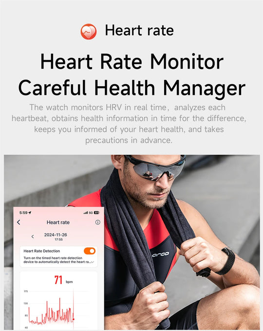 Smart Band Watch - Heart Rate Fitness Tracker Pedometer