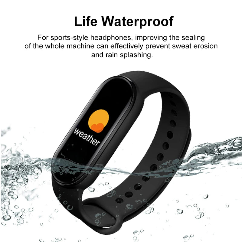 M6 Smartwatch - Heart Rate & Blood Pressure Monitor Fitness Tracker Watch