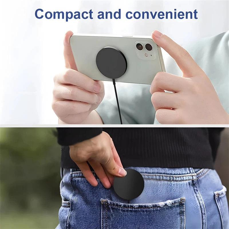 Magnetic iPhone Wireless Charger Pad USB  for 15 14 13 12 Pro Max Mini Fast Wireless Charging