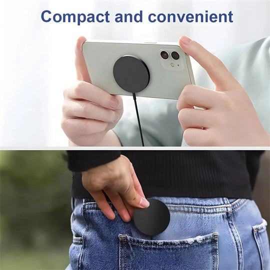Magnetic iPhone Wireless Charger Pad USB  for 15 14 13 12 Pro Max Mini Fast Wireless Charging