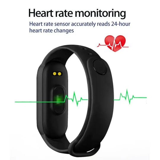 Smart Band Fitness Tracker - Heart Rate Blood Pressure Sport Bracelet for iOS