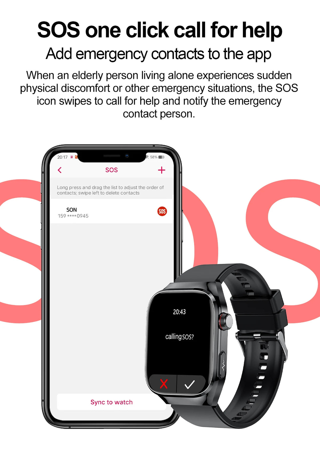 ECG+PPG Health Smartwatch - Heart Rate, Blood Pressure & BT Call Monitor