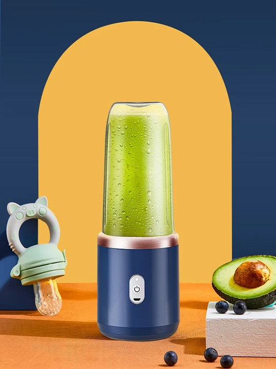 Portable Juicer Cup - 6-Blade Blender Bottle for Smoothies & Fresh Juice