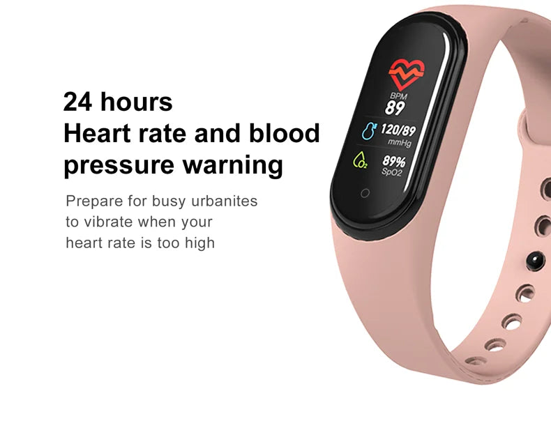 Smart Watch Wristband - Waterproof Blood Pressure Heart Rate Monitor