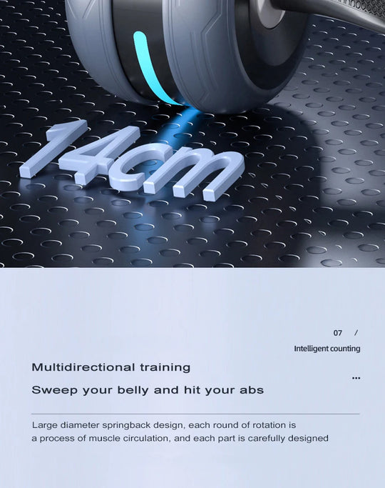 Intelligent Automatic Rebound Ab Roller, Abdominal Wheel for camping, Silent Fitness, Abdominal Strengthening Wheel