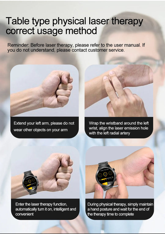 Smart Watch - Health Tracker Uric Acid Body Fat Bluetooth Call