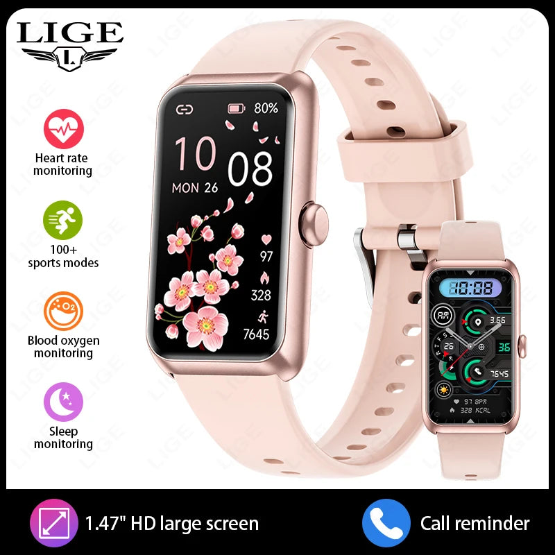 Fitness Tracker with Heart Rate & Sleep Monitor - Waterproof Smart Watch for Women & Men