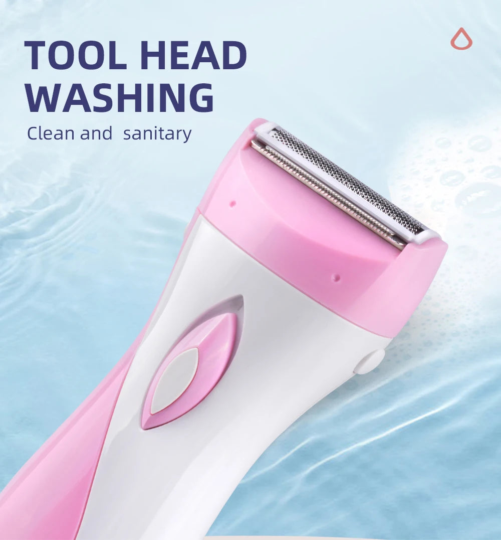 Rechargeable Lady Shaver & Epilator - Full Body Hair Removal, 30 Tweezers, Active Massage