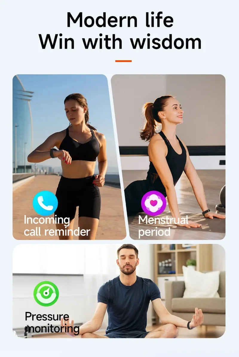 Smart Bracelet - Heart Rate & Blood Oxygen Monitor Fitness Tracker for Men & Women