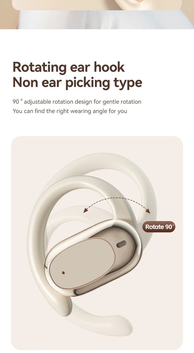 Open-Ear Wireless Earbuds - Bluetooth Low Latency Gaming Sports Headphones