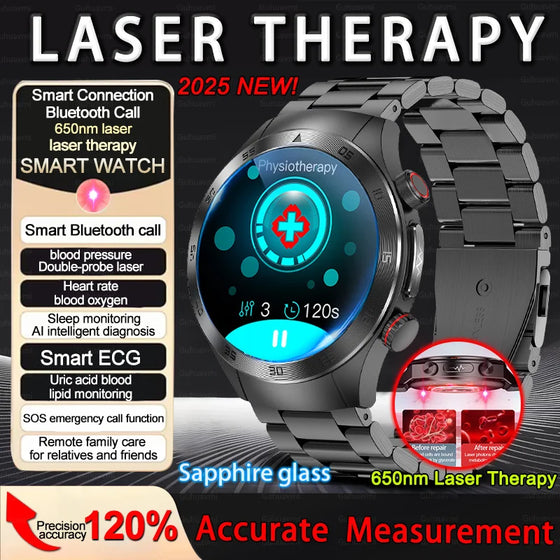 Smart Watch - Health Tracker Uric Acid Body Fat Bluetooth Call