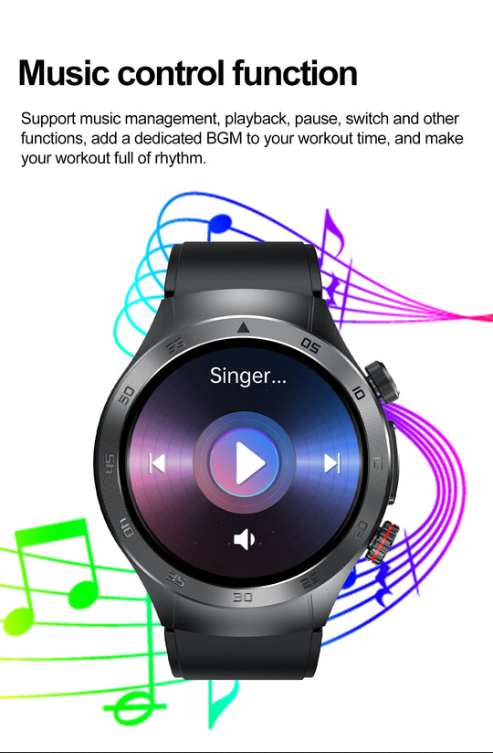 Smart Watch - Health Tracker Uric Acid Body Fat Bluetooth Call