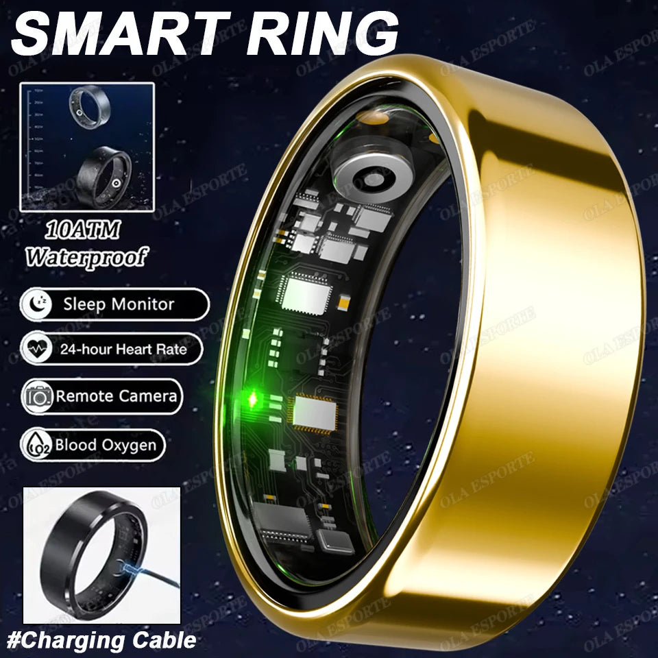 Smart Ring - Blood Oxygen Heart Rate Sleep Monitor GPS Tracking Waterproof