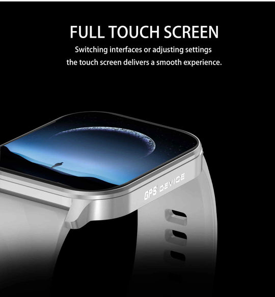 GPS Smart Watch - Heart Rate Blood Oxygen Pressure Bluetooth Call NFC