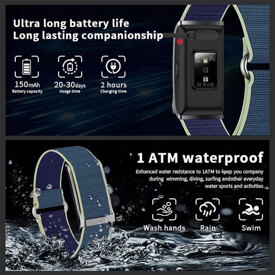 Smart Band Watch - Heart Rate Fitness Tracker Pedometer