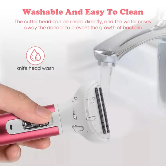Women's Electric Epilator - 5-in-1 Lady Shaver, Nose Trimmer, Eyebrow Shaper, Leg, Armpit & Bikini Hair Removal